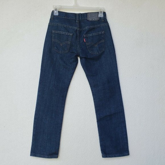 Levis 511 Slim Straight Leg Jeans Dark Wash Crop - Picture 6 of 8
